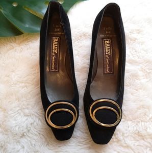 BALLY suede kitten heels